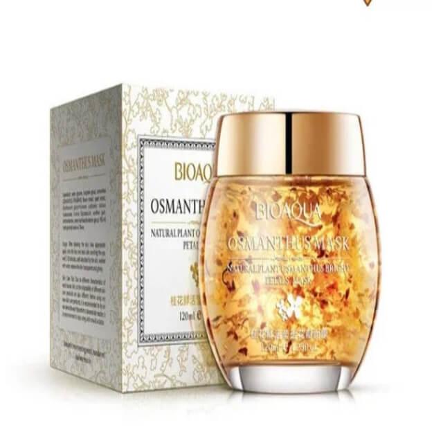 Bioaqua Osmanthus Mask with natural plant petals, 120ml jar and packaging, skincare face treatment