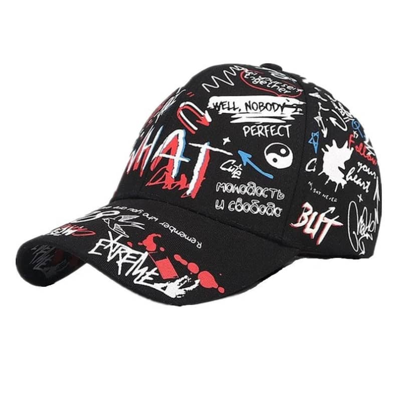 Gorra de béisbol Snapback con grafiti – Gorra urbana de Hip Hop unisex