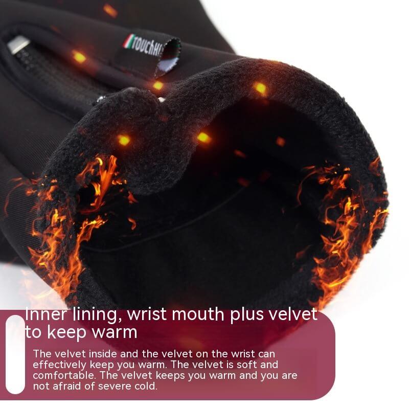 Heated car steering wheel cover with flames and text on a white background