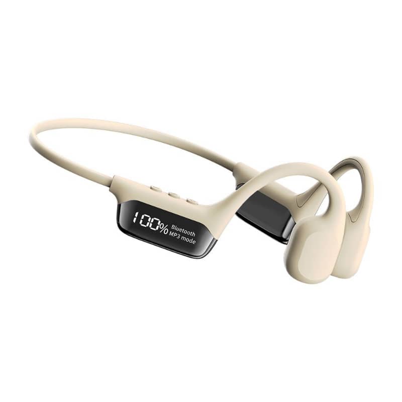 White headset, waterproof.