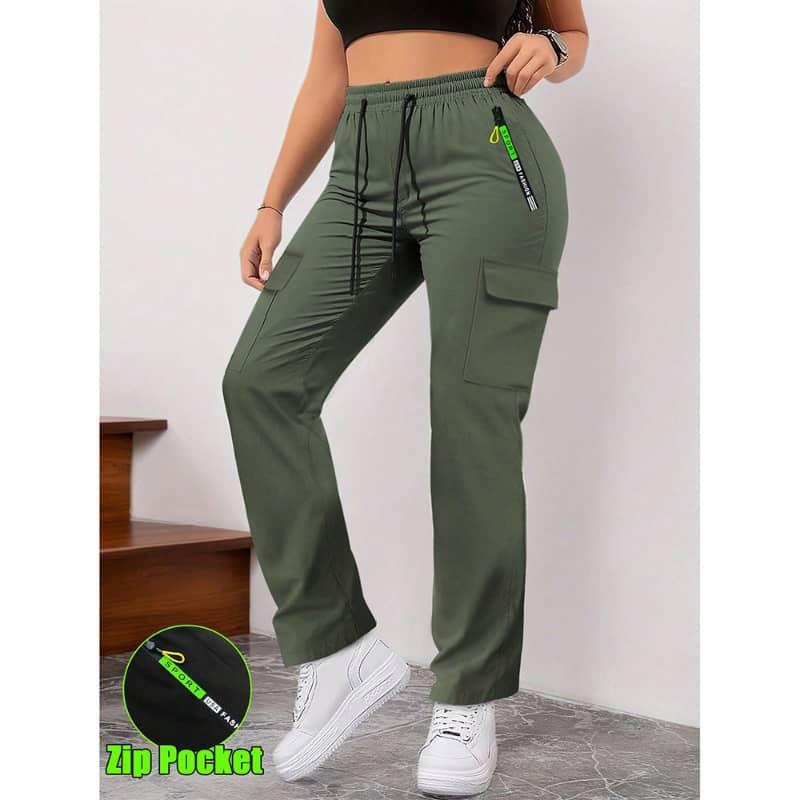 Women's Retro Large Pocket Casual Pants
