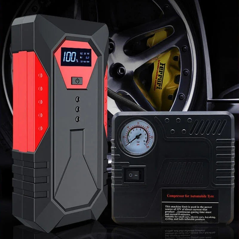 Portable digital air compressor with gauge, suitable for car tires and outdoor gear