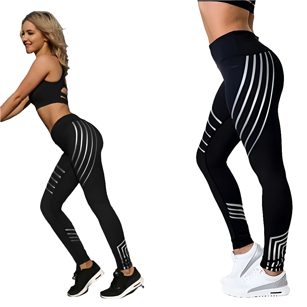 Kaminsky New Woman Fitness Leggings: High Elastic Shine Workout Pants