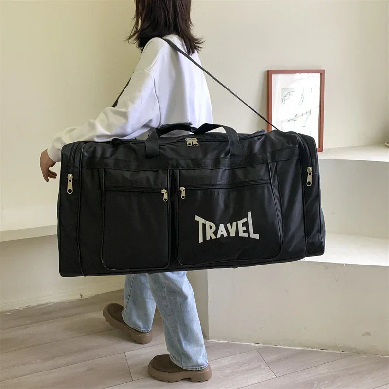 Foldable Large-Capacity Travel Tote Bag – Lightweight Carry-On Organizer