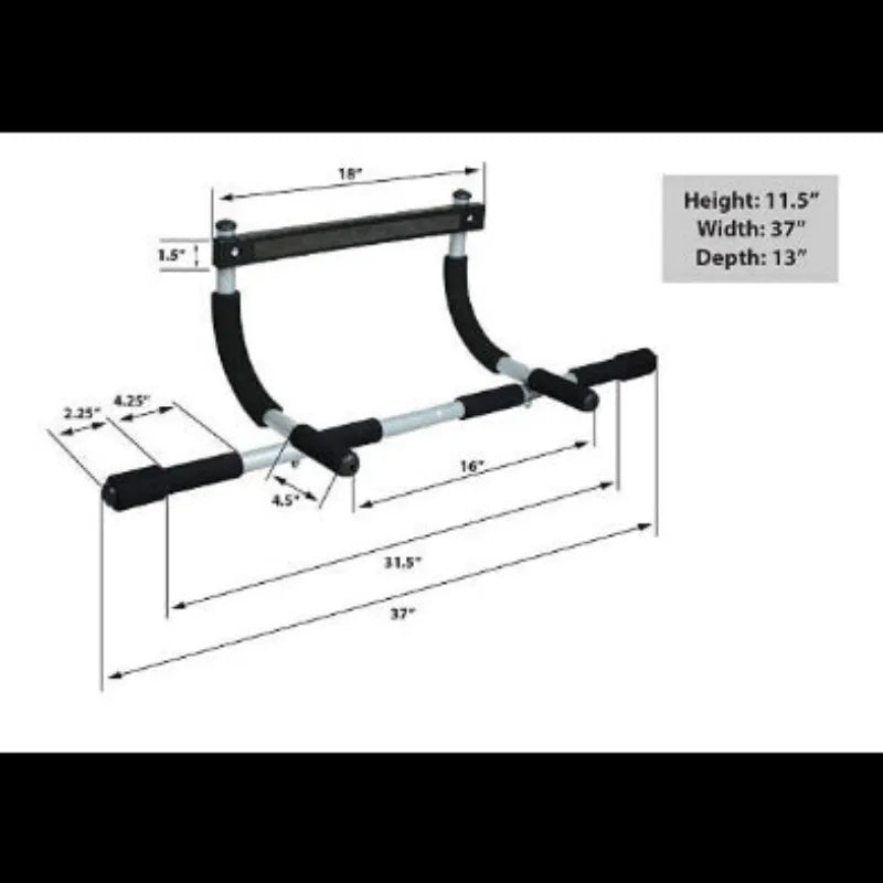 Door Frame Pull-Up Bar – Black Steel