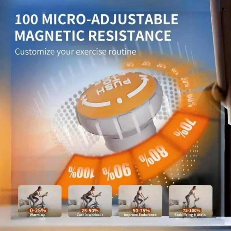 Indoor Cycling Spin Bike 100-Level Magnetic Resistance