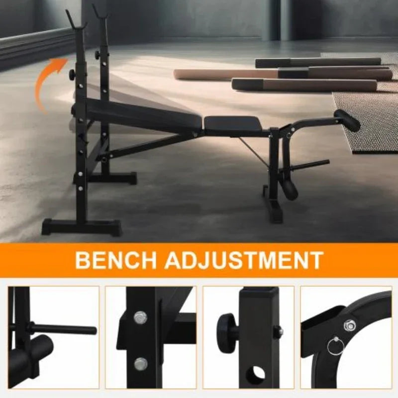 Olympic Weight Bench with Squat Rack & Bench Press