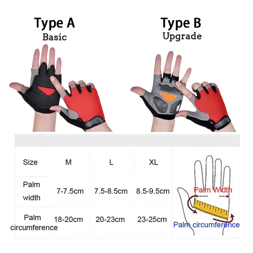 Anti Slip Breathable Half Finger Gloves