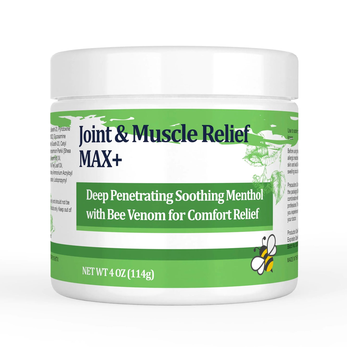 DUBOONAIO Max Energy Bee Venom Cream Muscle Joint Soothing Cream Pure Natural for Back Neck Hands Feet Shoulder Leg Knee Ankle Care/Skin care