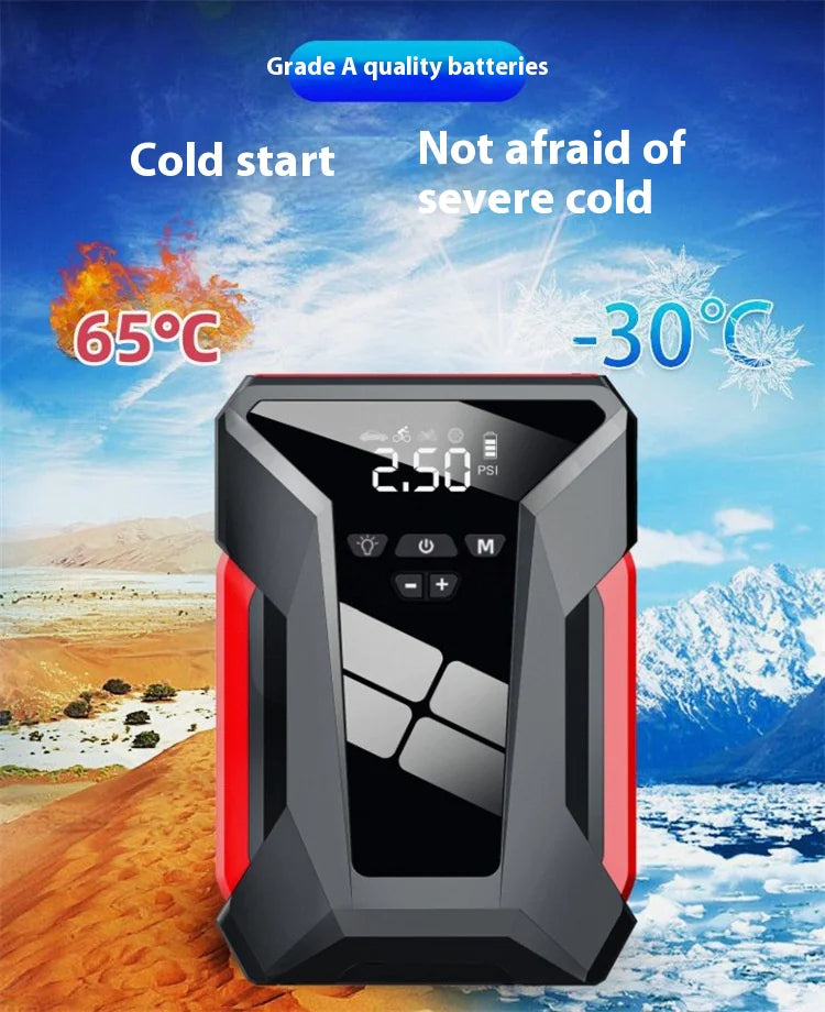 All-in-One 12V Emergency Car Power Bank & Inflatable Jump Starter