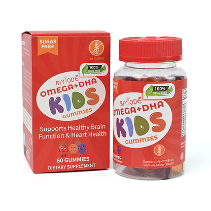 Kids Supplements Omega3 Vitamin C D Brain Function Heart Eyes Health Children Grow Taller DHA Gummies - Hi Fitness Gym Crop Tank Top Leggings Set - Hi Fitness