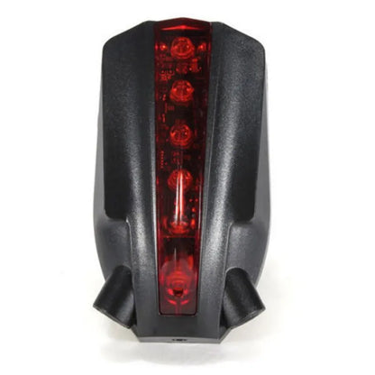 A black motorcycle rear light with a vertical red LED light bar, shown against a plain white background.