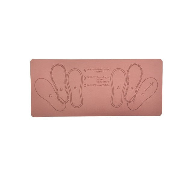 Simple Solid Color Pilates Squat Fitness Diatomaceous Earth Floor Mat With Footprints - Hi Fitness Gym Crop Tank Top Leggings Set - Hi Fitness