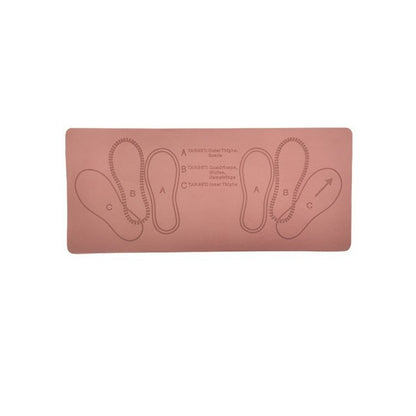 Simple Solid Color Pilates Squat Fitness Diatomaceous Earth Floor Mat With Footprints - Hi Fitness Gym Crop Tank Top Leggings Set - Hi Fitness