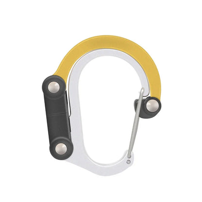 Yellow and black heavy-duty carabiner for fitness equipment and outdoor gear
