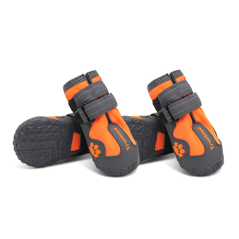 Non-Slip Waterproof Dog Shoes – Reflective Pet Boots for Large Dogs