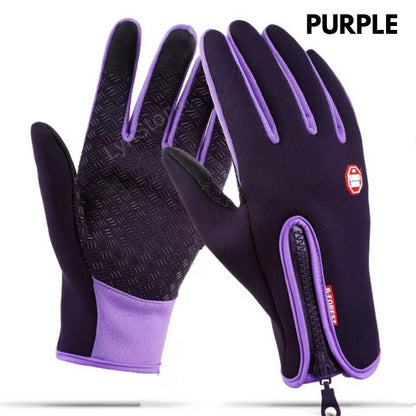 Winter Gloves Touch Screen Riding Motorcycle Sliding Waterproof Sports Gloves With Fleece - Hi Fitness Gym Crop Tank Top Leggings Set - Hi Fitness