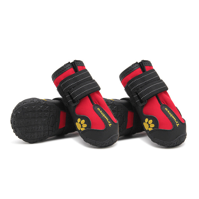Non-Slip Waterproof Dog Shoes – Reflective Pet Boots for Large Dogs