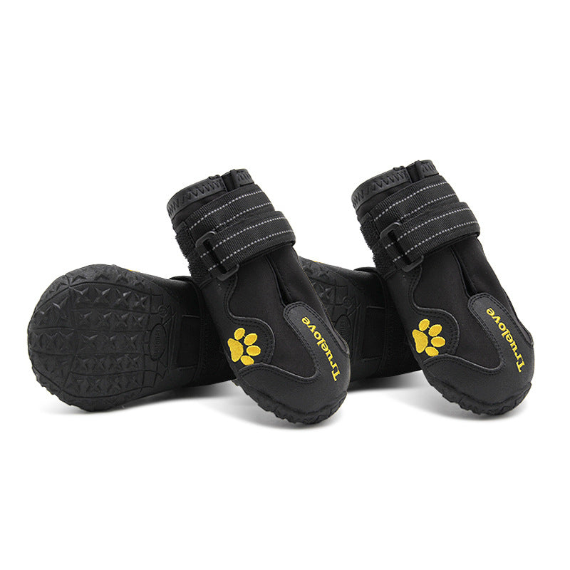 Non-Slip Waterproof Dog Shoes – Reflective Pet Boots for Large Dogs
