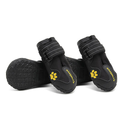 Non-Slip Waterproof Dog Shoes – Reflective Pet Boots for Large Dogs
