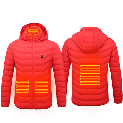 Winter Heated Jacket USB Electric Cotton Coat Zip-up Heater Thermal Clothing Heating Vest For Men - Hi Fitness Gym Crop Tank Top Leggings Set - Hi Fitness