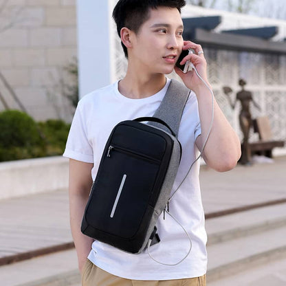 Anti-Theft Chest Bag with USB Charging Port