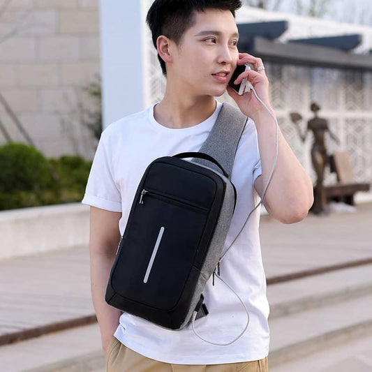 Anti-Theft Chest Bag with USB Charging Port