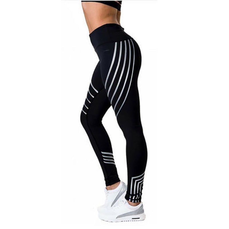 Women's Reflective High-Waist Yoga Leggings – Sport & Fitness Pants