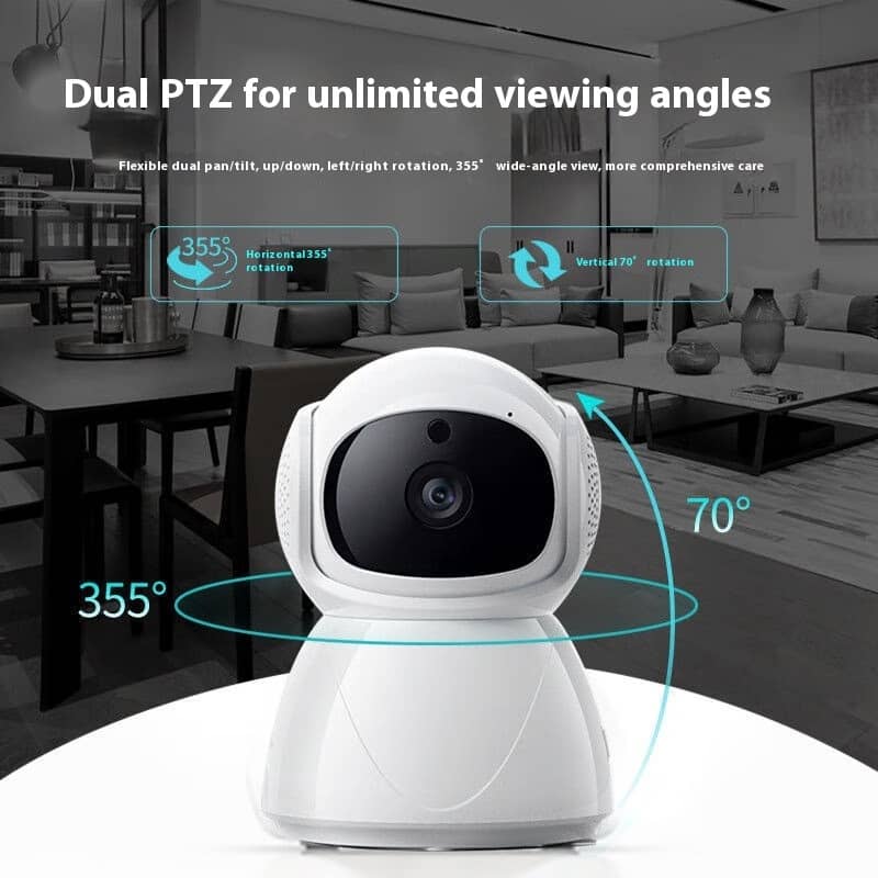 360° Pan-Tilt Security Camera - Wi Fi Remote for Indoor & Outdoor