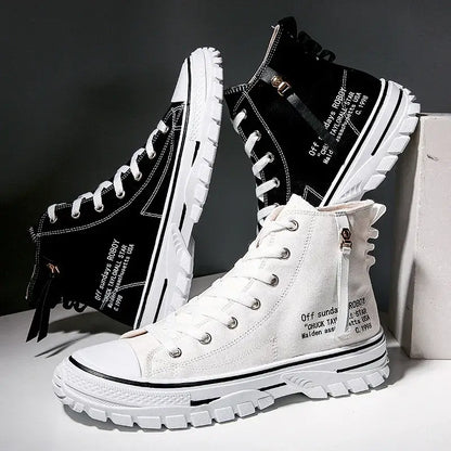 Canvas Board Shoes with Breathable Thick Sole - Gaobang Men's Casual Shoes - Hi Fitness Gym Crop Tank Top Leggings Set - Hi Fitness