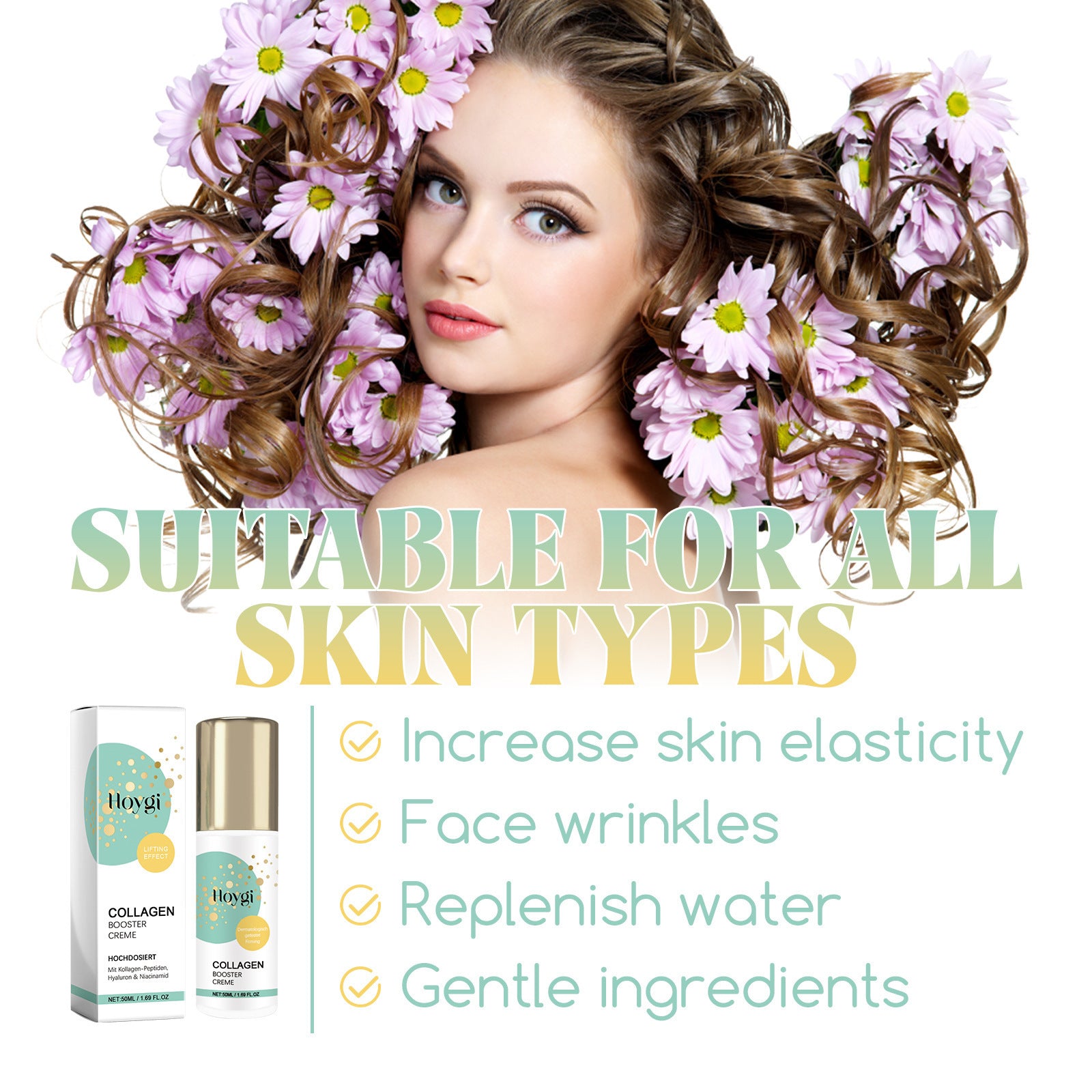 Collagen Cream Skin Care Moisturizing - Hi Fitness Gym Crop Tank Top Leggings Set - Hi Fitness