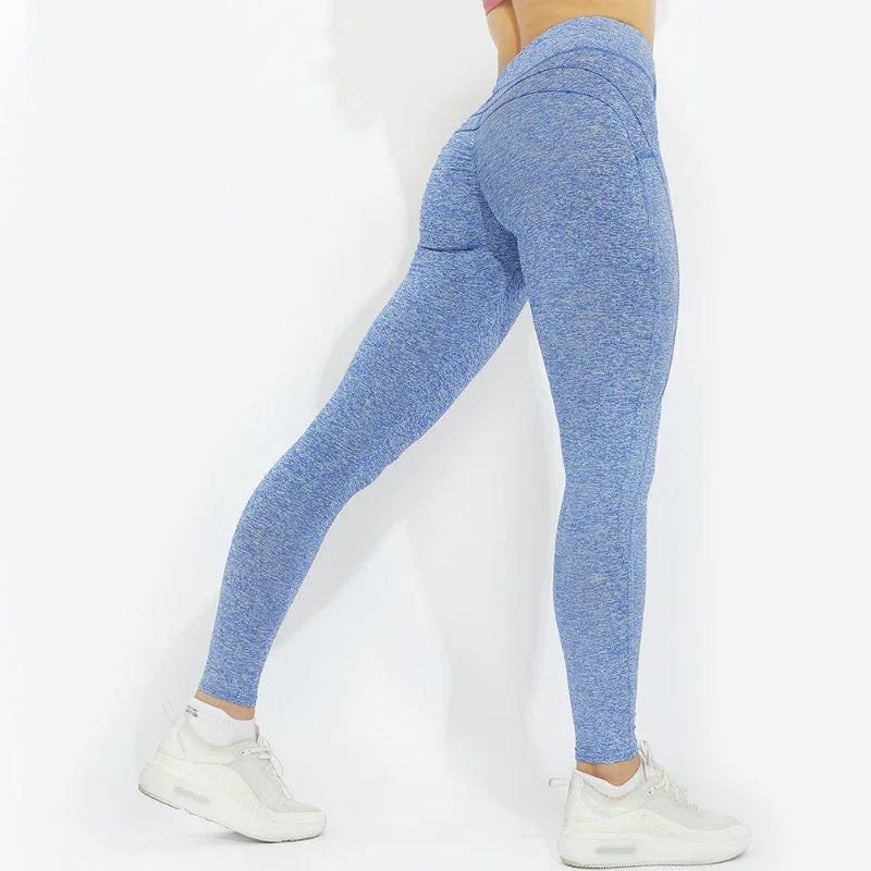 Women Running Leggings Fitness High Waist Tight Pants Sportswear - Hi Fitness Gym Crop Tank Top Leggings Set - Hi Fitness