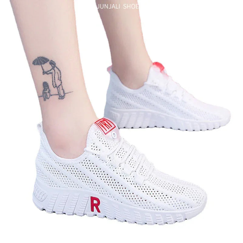 Women’s Lightweight Mesh Sneakers – Breathable Tennis, Gym & Running Sports Shoes - Hi Fitness Gym Crop Tank Top Leggings Set - Hi Fitness