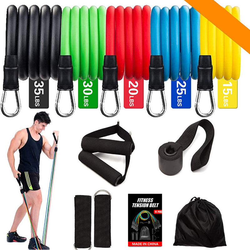 Elastic Rope Fitness Male Elastic Band Chest Muscle Training Equipment Pull Band Resistance Band Fitness Equipment Home Pull Rope - Hi Fitness Gym Crop Tank Top Leggings Set - Hi Fitness