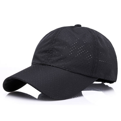 Black baseball cap on a white background