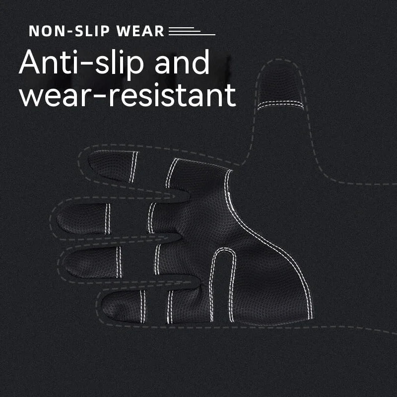 Black glove with text 'Non-slip wear, anti-slip and wear-resistant' on a dark background