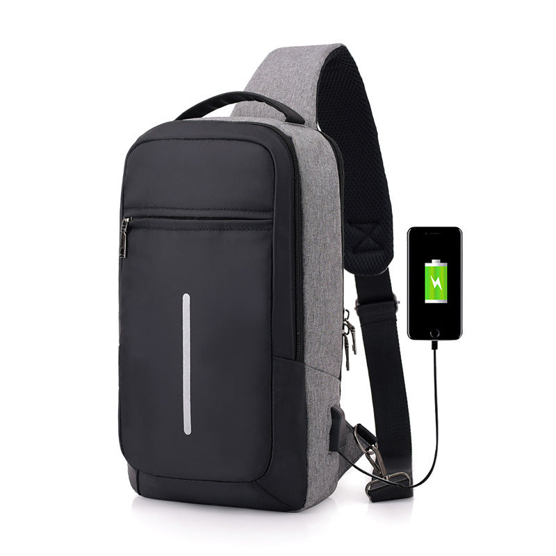 Anti-Theft Chest Bag with USB Charging Port