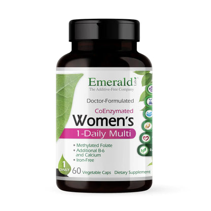 EMERALD LABS Womens 1-Daily Multi - Multivitamin for Women - Includes Calcium Zinc Vitamin B & More - Bone & Immune Support Supplement* - Gluten-Free - 60 Vegetable Capsules/ Supplements