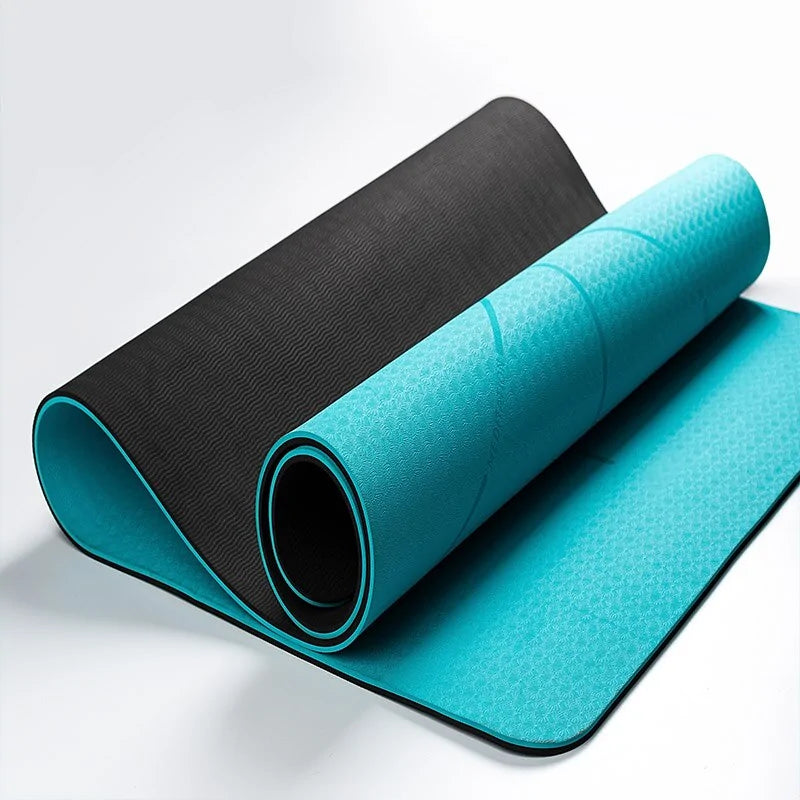 Non-Slip Yoga Mat With Position Line