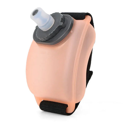 Compact sports water bottle with strap and ergonomic spout for fitness and outdoor activities