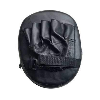 Black leather focus mitt for boxing and martial arts training