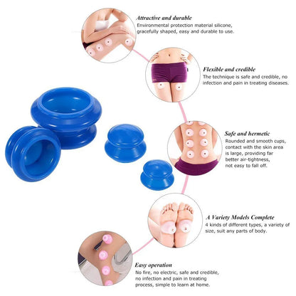 Silicone Vacuum Cupping Cupper – Anti-Cellulite Massage Cups for Body, Pain Relief & Muscle Recovery - Hi Fitness Gym Crop Tank Top Leggings Set - Hi Fitness
