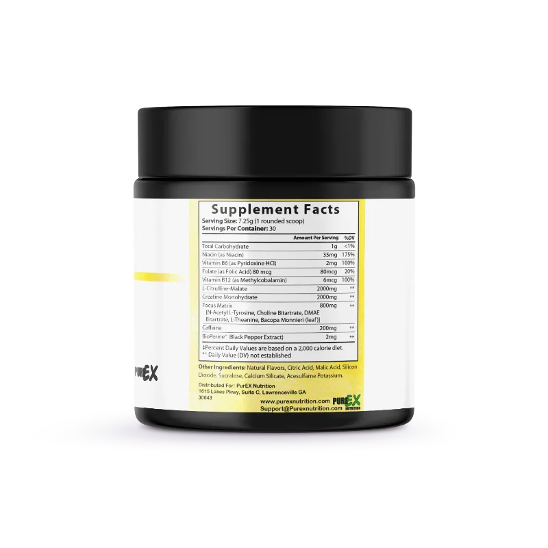 Pure Focus Pre-Workout — Lemonade | Clean Energy & Laser Focus