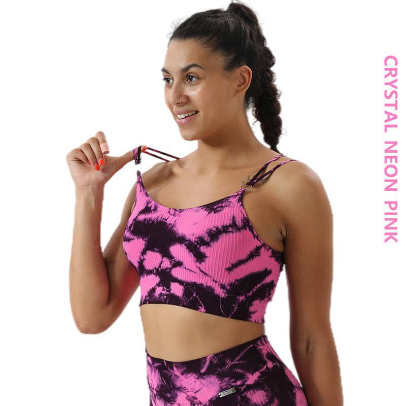Seamless Tie-Dye Yoga Set – Bra & Pants