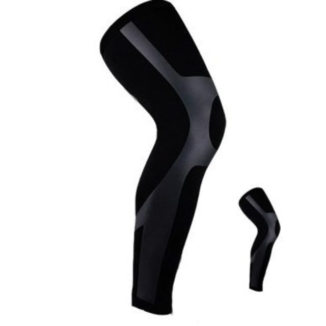 Black knee brace on a white background