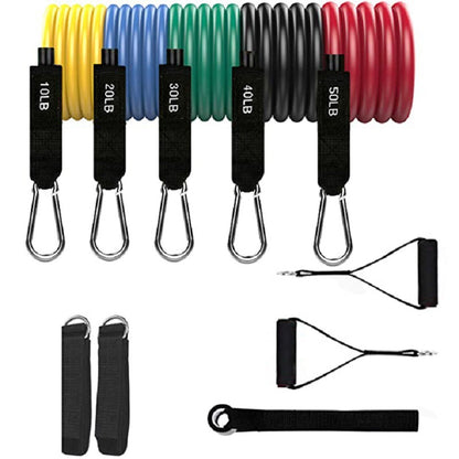 Resistance Band Set – Stackable TPE Bands up to 150 lbs | Home & Gym Training