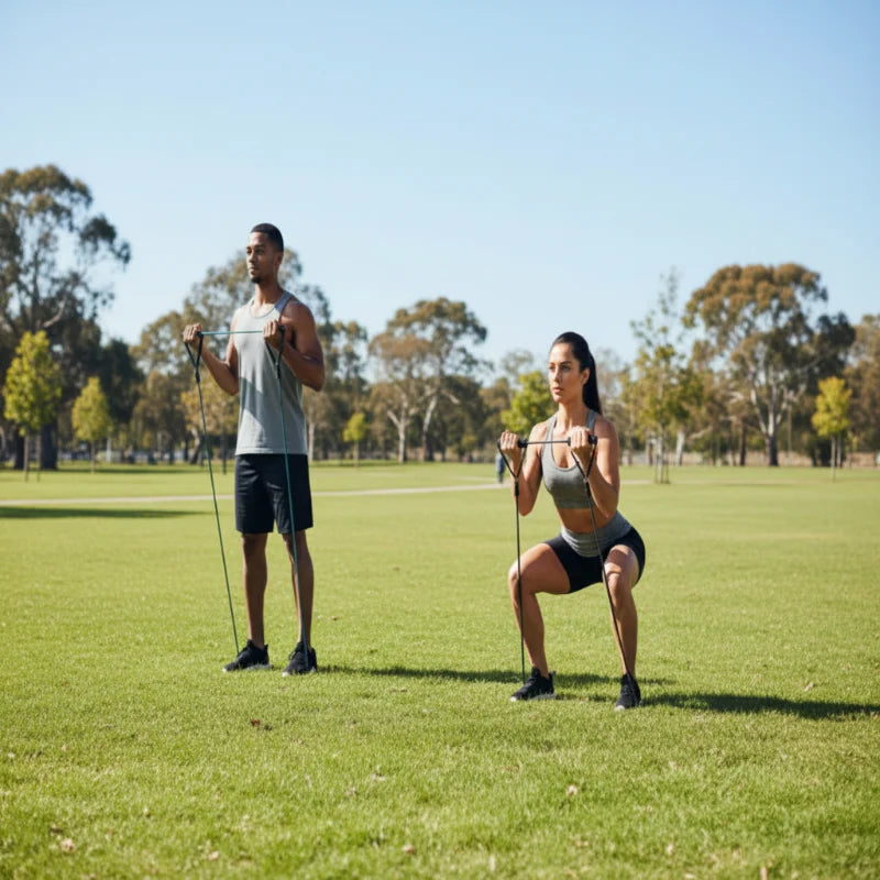 Resistance Band Set – Stackable TPE Bands up to 150 lbs | Home & Gym Training