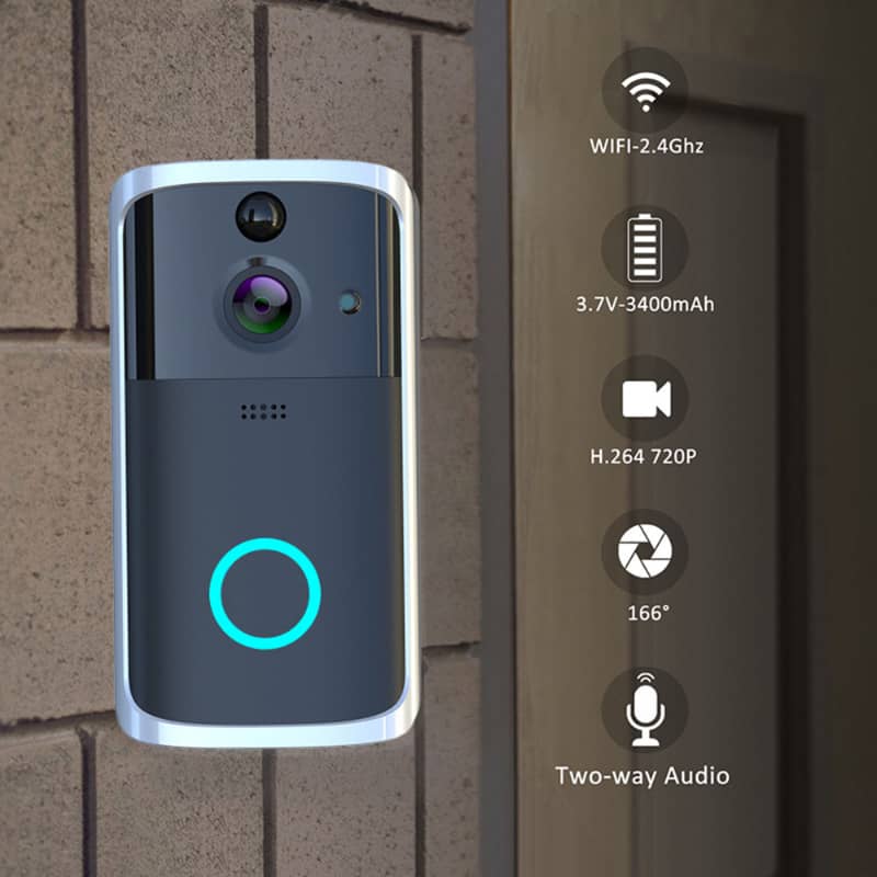 Smart WiFi Video Doorbell Camera with Two-Way Audio & Night Vision