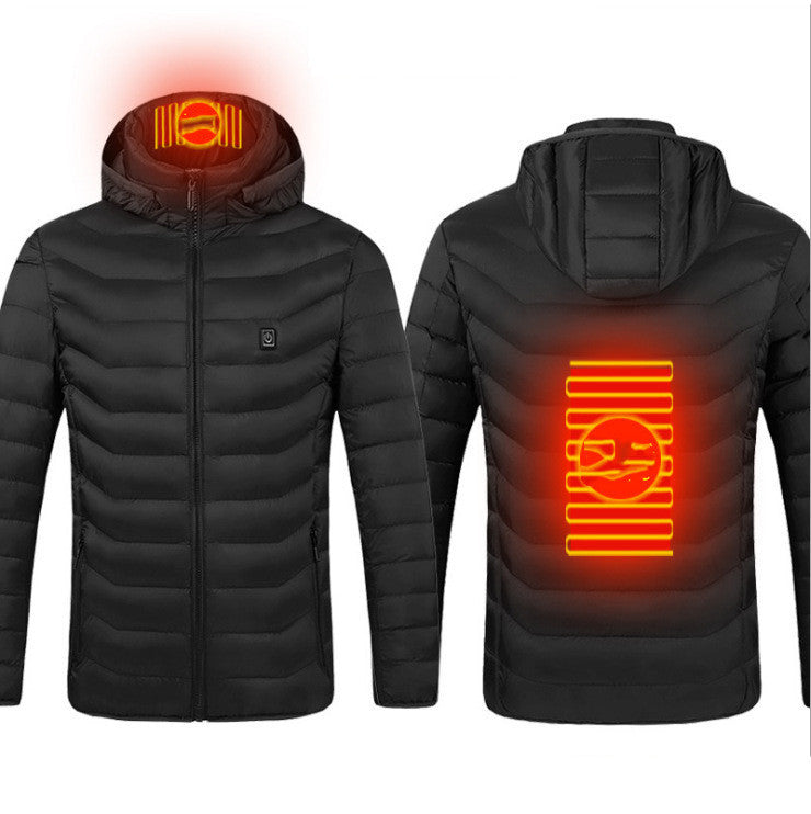Winter Heated Jacket USB Electric Cotton Coat Zip-up Heater Thermal Clothing Heating Vest For Men - Hi Fitness Gym Crop Tank Top Leggings Set - Hi Fitness