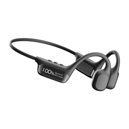 Black headset, waterproof.